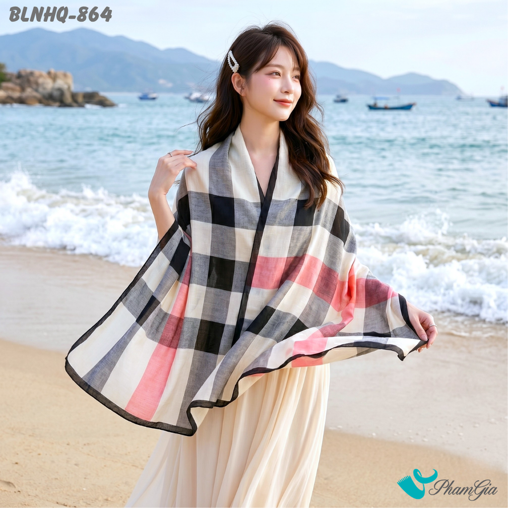 Khăn Choàng Linen Phong Cách Hàn Quốc (BLNHQ864)