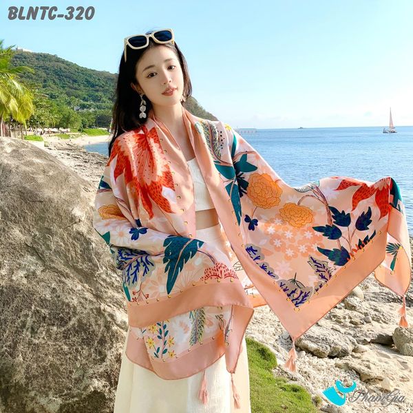 Khăn Choàng Linen Boho Họa Tiết Thổ Cẩm (BLNTC320)