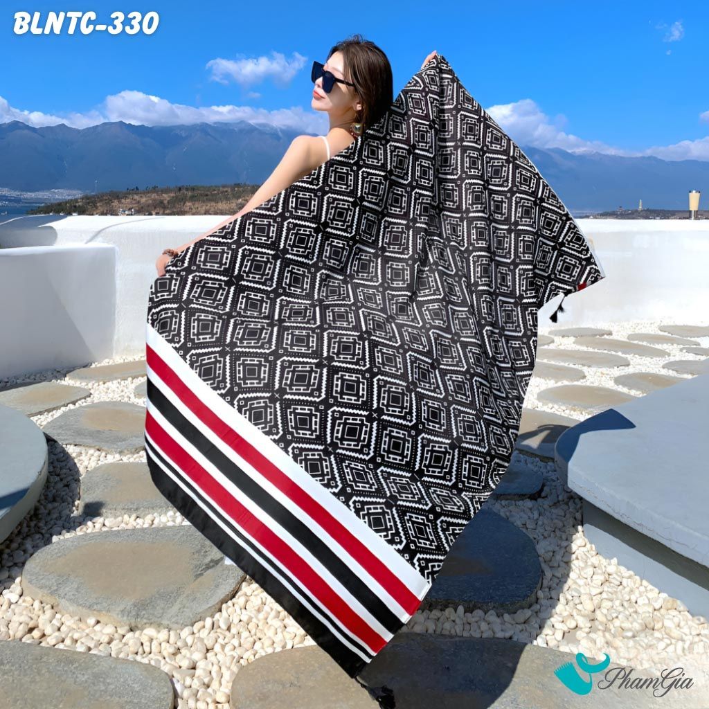 Khăn Choàng Linen Boho Họa Tiết Thổ Cẩm (LINEN330)