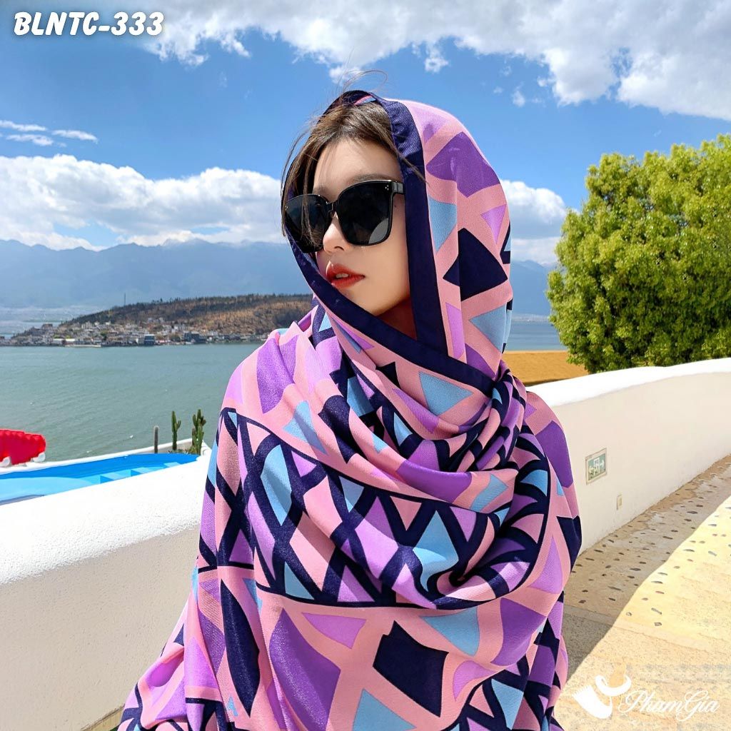 Khăn Choàng Linen Boho Họa Tiết Thổ Cẩm (BLNTC333)