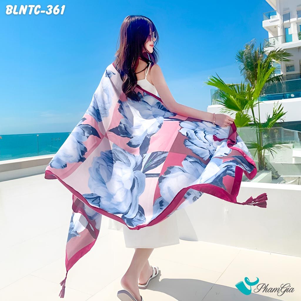 Khăn Choàng Linen Boho Họa Tiết Thổ Cẩm (BLNTC361)