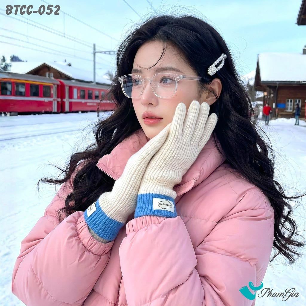 Găng Tay Len Cao Cổ Hiện Đại Giữ Ấm Mùa Đông Màu Be Cao Cấp (BTCC052)