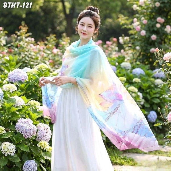 Khăn Choàng Tằm Họa Tiết - Hàng Ưu Đãi (BTHT121)