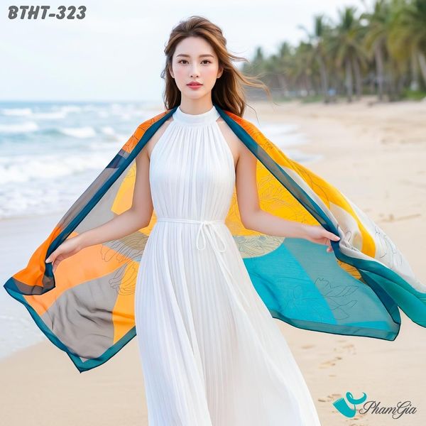 Khăn Choàng Tằm Họa Tiết - Hàng Ưu Đãi (BTHT323)
