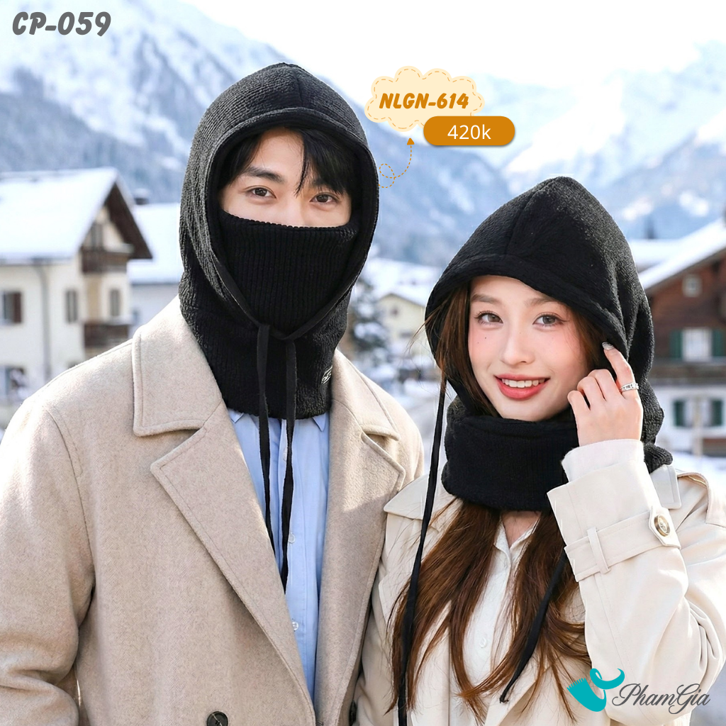 Set Nón Len, Nón Giữ Nhiệt Cặp Đôi Giữ Ấm Cao Cấp (CP059)