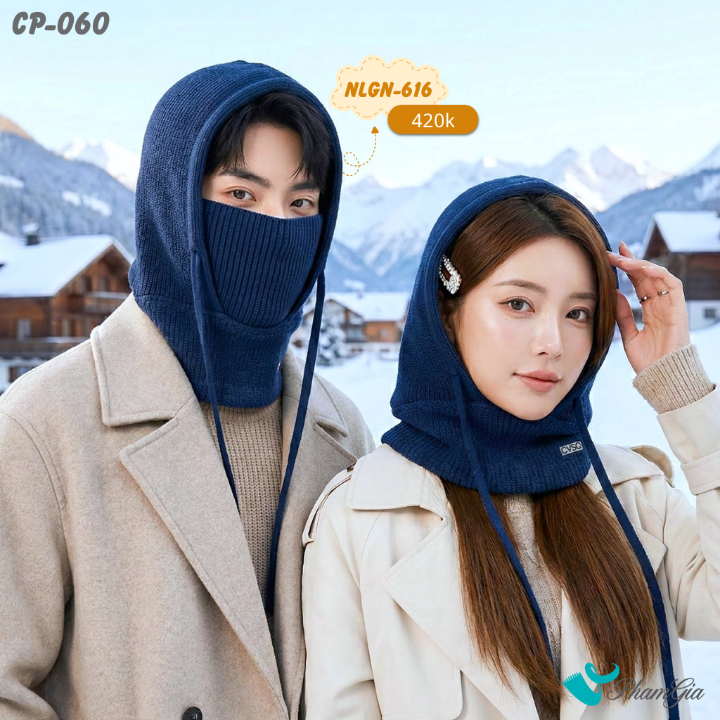 Set Nón Len, Nón Giữ Nhiệt Cặp Đôi Giữ Ấm Cao Cấp (CP060)