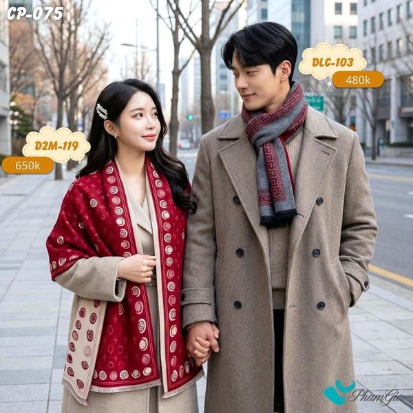 Set Khăn Choàng Cặp Đôi Giữ Ấm Cao Cấp (CP075)