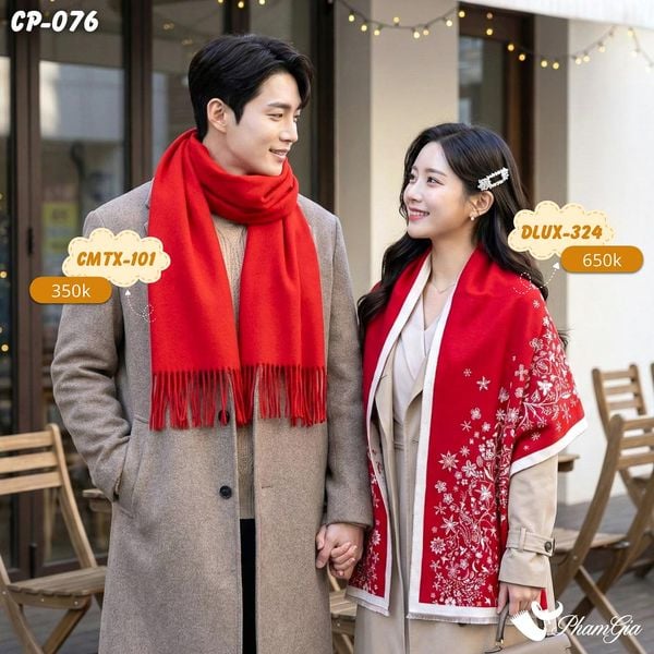 Set Khăn Choàng Cặp Đôi Giữ Ấm Cao Cấp (CP076)