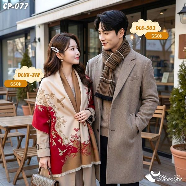 Set Khăn Choàng Cặp Đôi Giữ Ấm Cao Cấp (CP077)