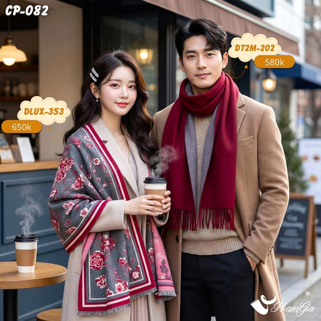 Set Khăn Choàng Cặp Đôi Giữ Ấm Cao Cấp (CP082)
