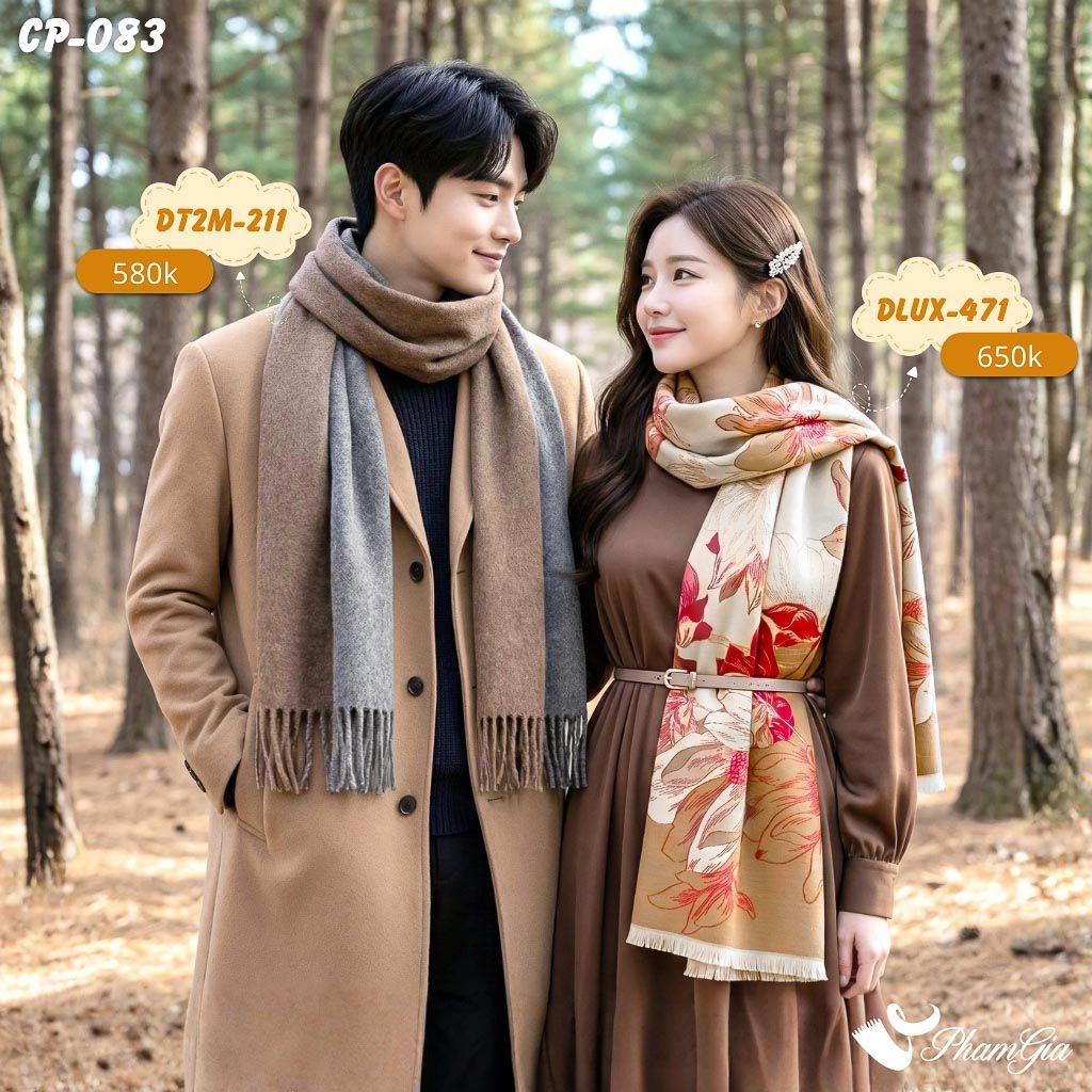 Set Khăn Choàng Cặp Đôi Giữ Ấm Cao Cấp (CP083)