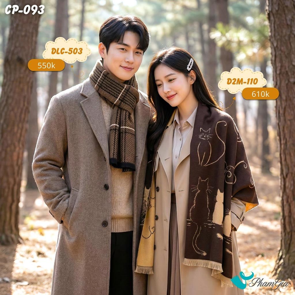 Set Khăn Choàng Cặp Đôi Giữ Ấm Cao Cấp (CP093)