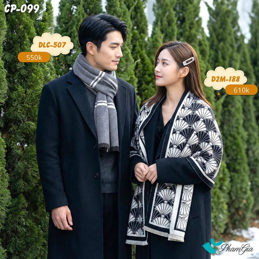 Set Khăn Choàng Cặp Đôi Giữ Ấm Cao Cấp (CP099)