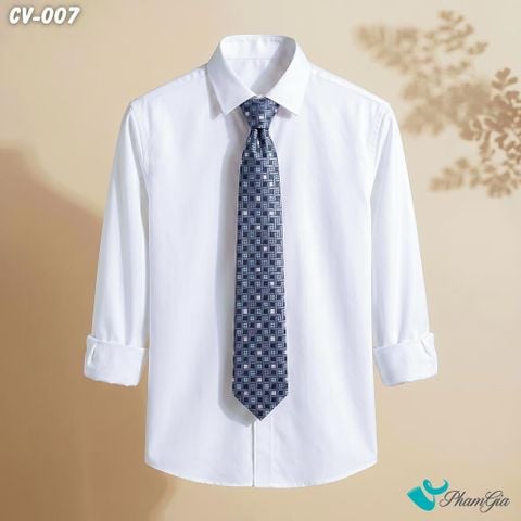 Cà Vạt Nam Hoạ Tiết Dệt Vân Khối Màu Xám Lông Chuột (CV007)