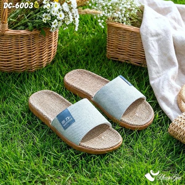 Dép Cói Quai Ngang Cao Cấp Màu Xanh Ngọc (DC6003)