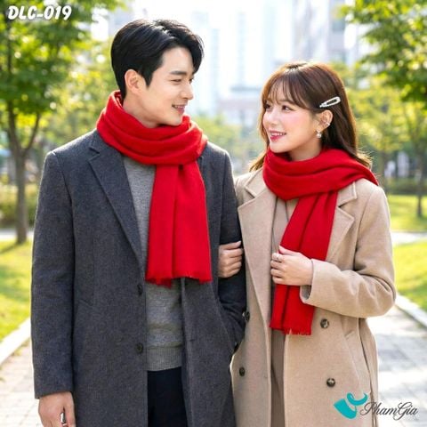 Khăn Choàng Dạ Cashmere Cao Cấp Màu Đỏ Tươi (DLC019)