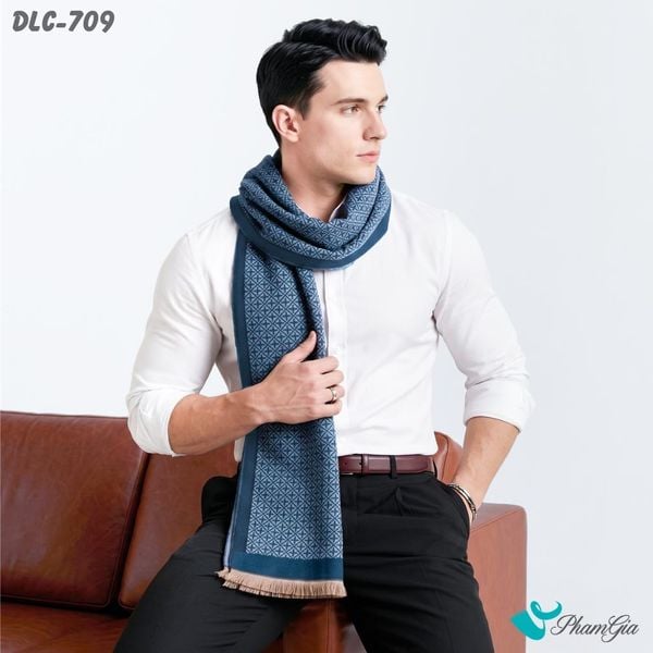 Khăn Choàng Dạ Lông Cừu Cao Cấp Họa Tiết Sang Trọng Và Lịch Lãm Cho Nam (DLC709)