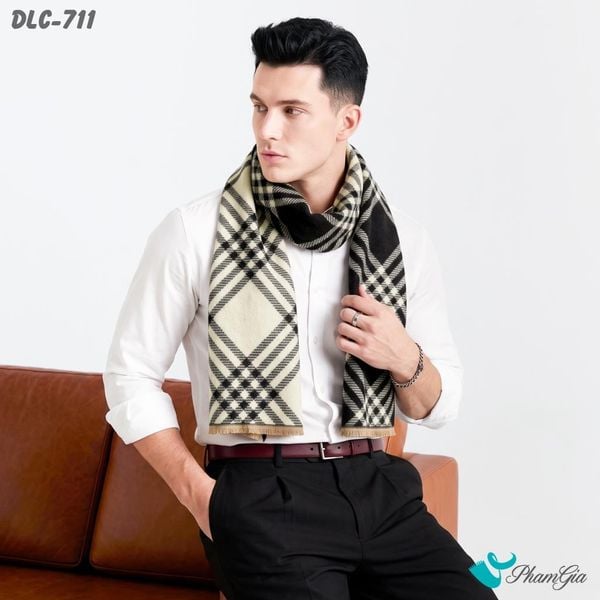 Khăn Choàng Dạ Lông Cừu Cao Cấp Họa Tiết Sang Trọng Và Lịch Lãm Cho Nam (DLC711)