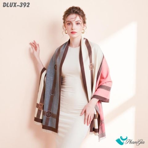 Khăn Choàng Dạ De Luxe Giữ Ấm Cao Cấp Họa Tiết Retro Phối Màu Hiện Đại (DLUX392)