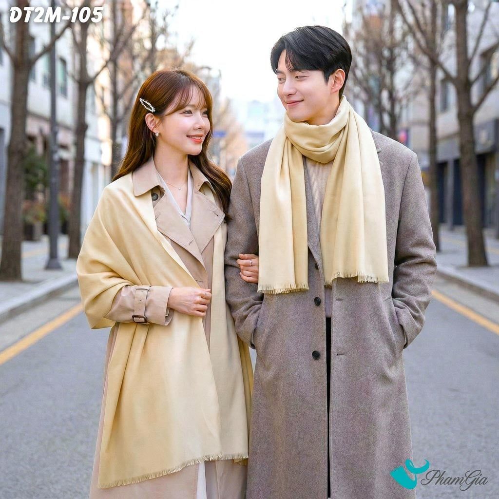 Khăn Choàng Dạ Cashmere Ombre Cao Cấp Màu Beige (DT2M105)