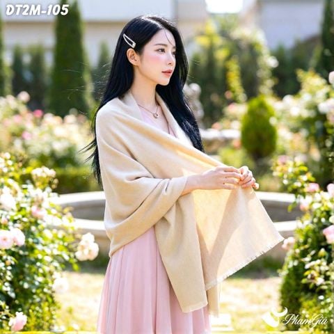 Khăn Choàng Dạ Cashmere Ombre Cao Cấp Màu Beige (DT2M105)