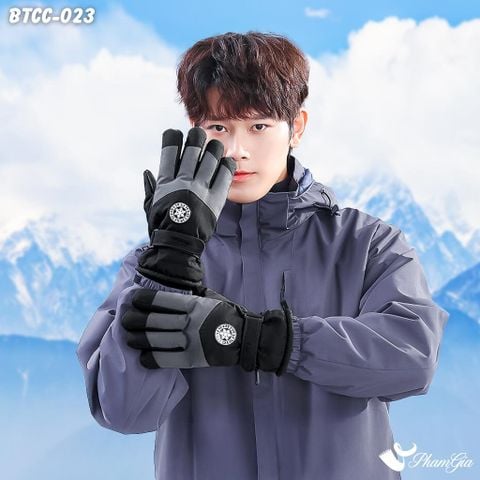 Găng Tay Mùa Đông Siêu Dày Lót Lông Giữ Ấm Cao Cấp Chất Liệu Trượt Nước, Chuyên Dụng Đi Tuyết Màu Đen (BTCC023)