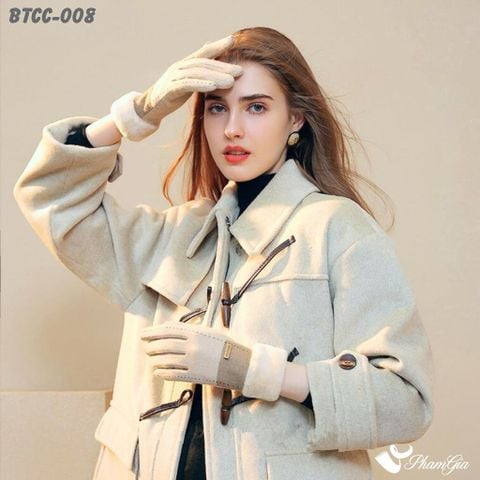 Găng Tay Lót Lông 2 Lớp Thời Trang Màu Beige (BTCC008)