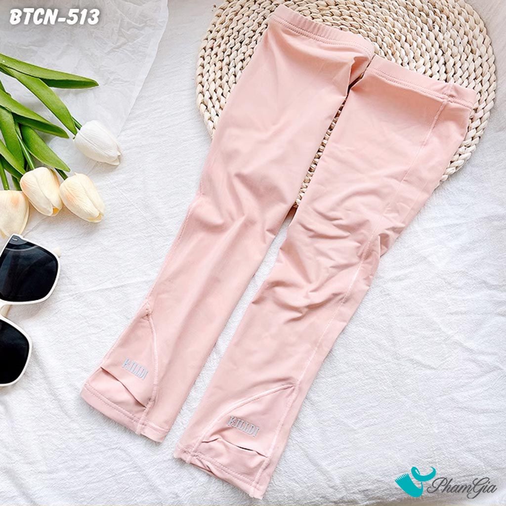 Góc Trên Găng Tay Ống Chống Nắng Slim-Fit Hạ Nhiệt Cao Cấp Màu Hồng Phấn