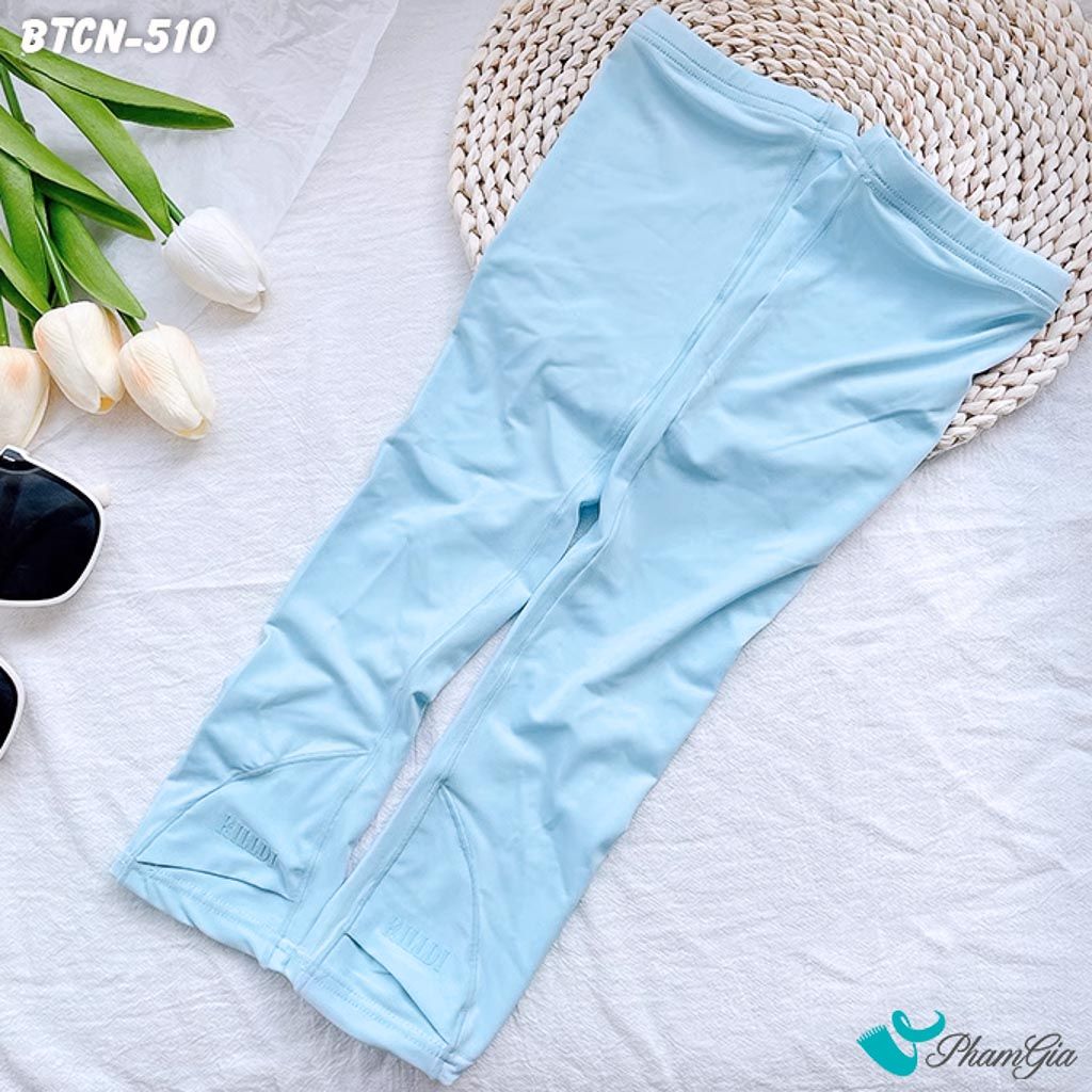 Góc Trên Găng Tay Ống Chống Nắng Slim-Fit Hạ Nhiệt Cao Cấp Màu Xanh Baby