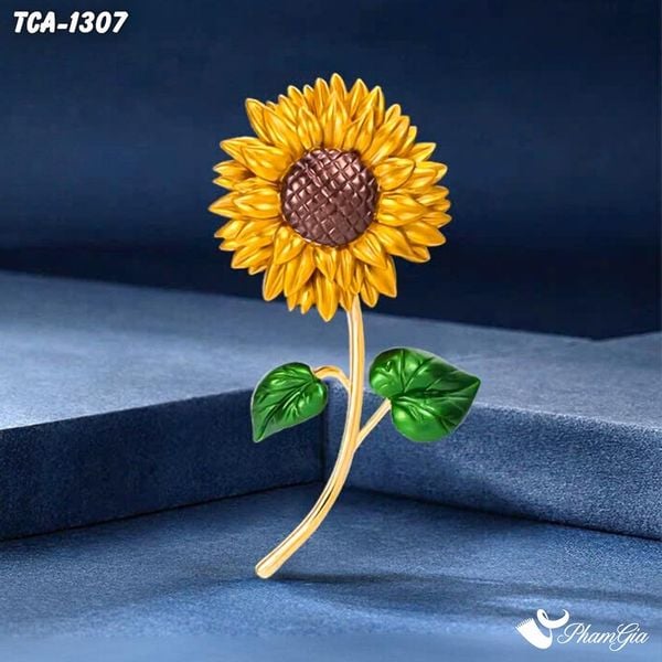 Ghim Cài Áo Cành Hoa Hướng Dương Tinh Tế (TCA1307)