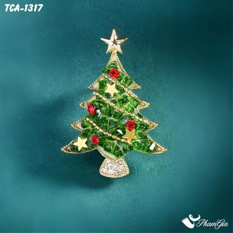 Góc Trên Ghim Cài Áo Cây Thông Noel Sắc Màu Cao Cấp