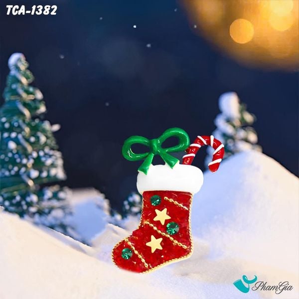 Ghim Cài Áo Chiếc Tất Giáng Sinh (TCA1382)