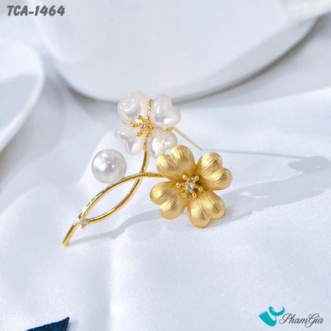 Ghim Cài Áo Cỏ Bốn Lá Ngọc Trai Thanh Lịch (TCA1464)