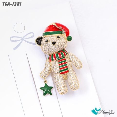 Góc Trên Ghim Cài Áo Gấu Teddy Giáng Sinh
