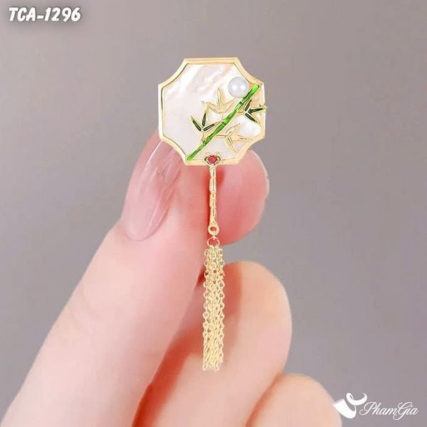 Ghim Cài Áo Hình Quạt Phong Cách Cổ Điển (TCA1296)