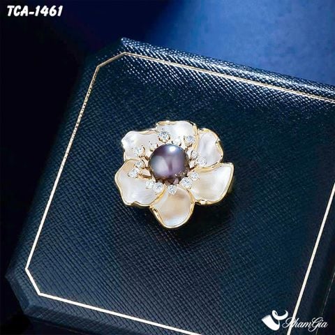 Ghim Cài Áo Hoa Trà Đính Đá Thanh Lịch (TCA1462)