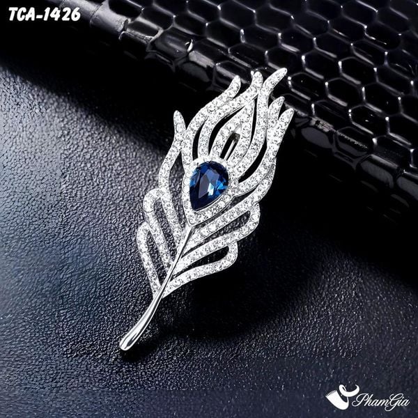 Ghim Cài Áo Lông Vũ Đính Đá Pha Lê Hiện Đại (TCA1426)