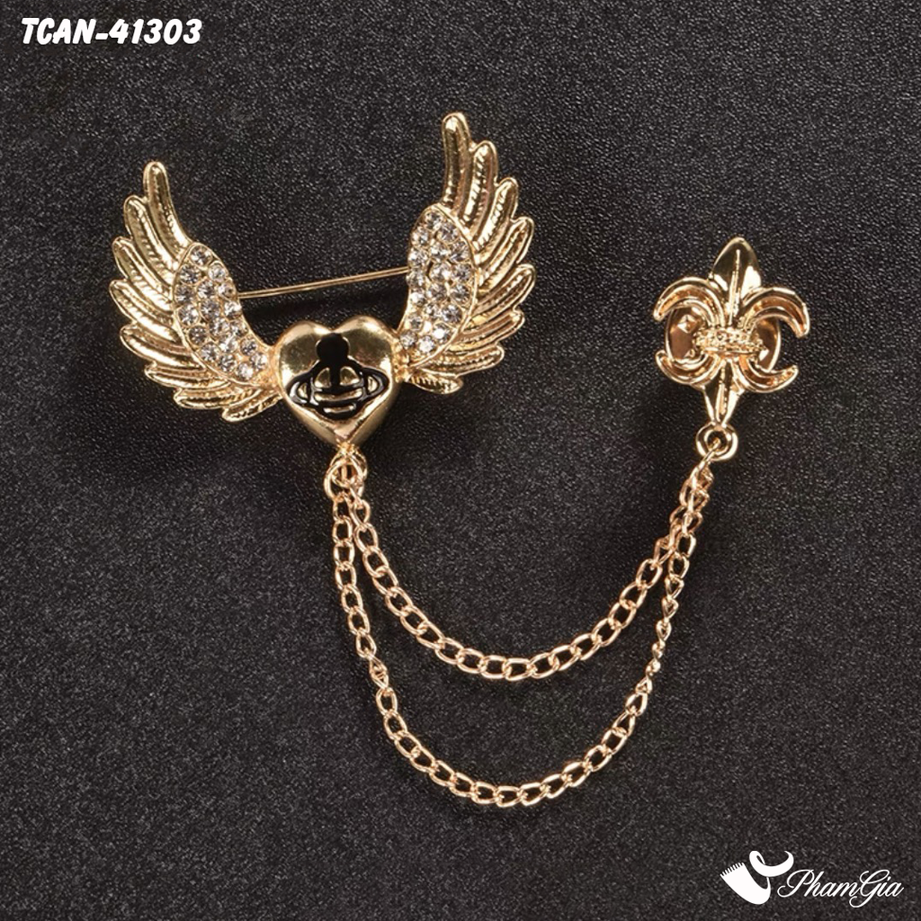 Ghim Cài Áo Nam Đôi Cánh Thiên Thần Lịch Lãm