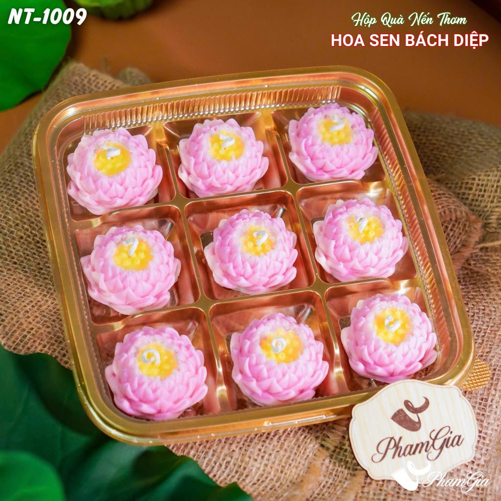 Hộp Quà Nến Thơm Hoa Sen Bách Diệp (NT1009)
