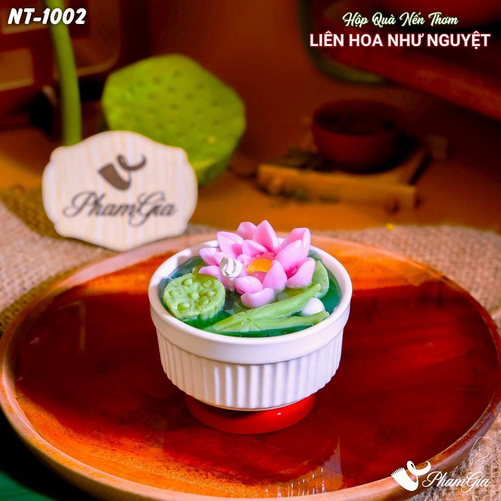 Hộp Quà Nến Thơm Liên Hoa Như Nguyệt (NT1002)