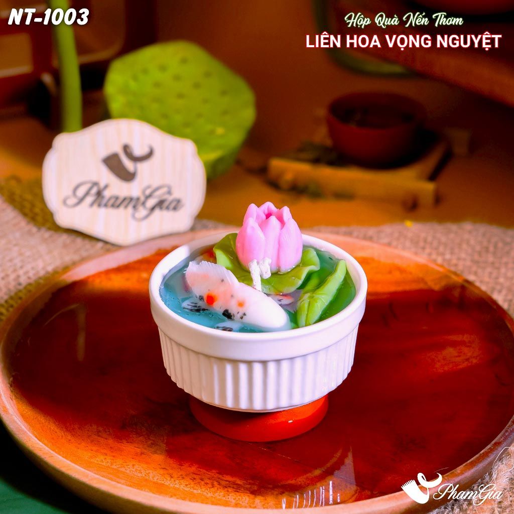 Hộp Quà Nến Thơm Liên Ngư Vọng Nguyệt (NT1003)