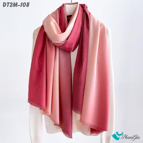 Khăn Choàng Dạ Cashmere Ombre Cao Cấp Màu Đỏ (DT2M108)