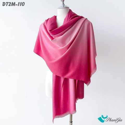 Khăn Choàng Dạ Cashmere Ombre Cao Cấp Màu Hồng Cánh Sen (DT2M110)