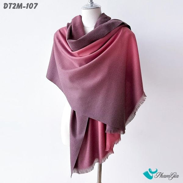 Khăn Choàng Dạ Cashmere Ombre Cao Cấp Màu Tím Mận (DT2M107)