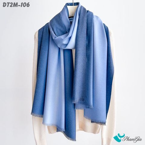 Khăn Choàng Dạ Cashmere Ombre Cao Cấp Màu Xanh Navy (DT2M106)