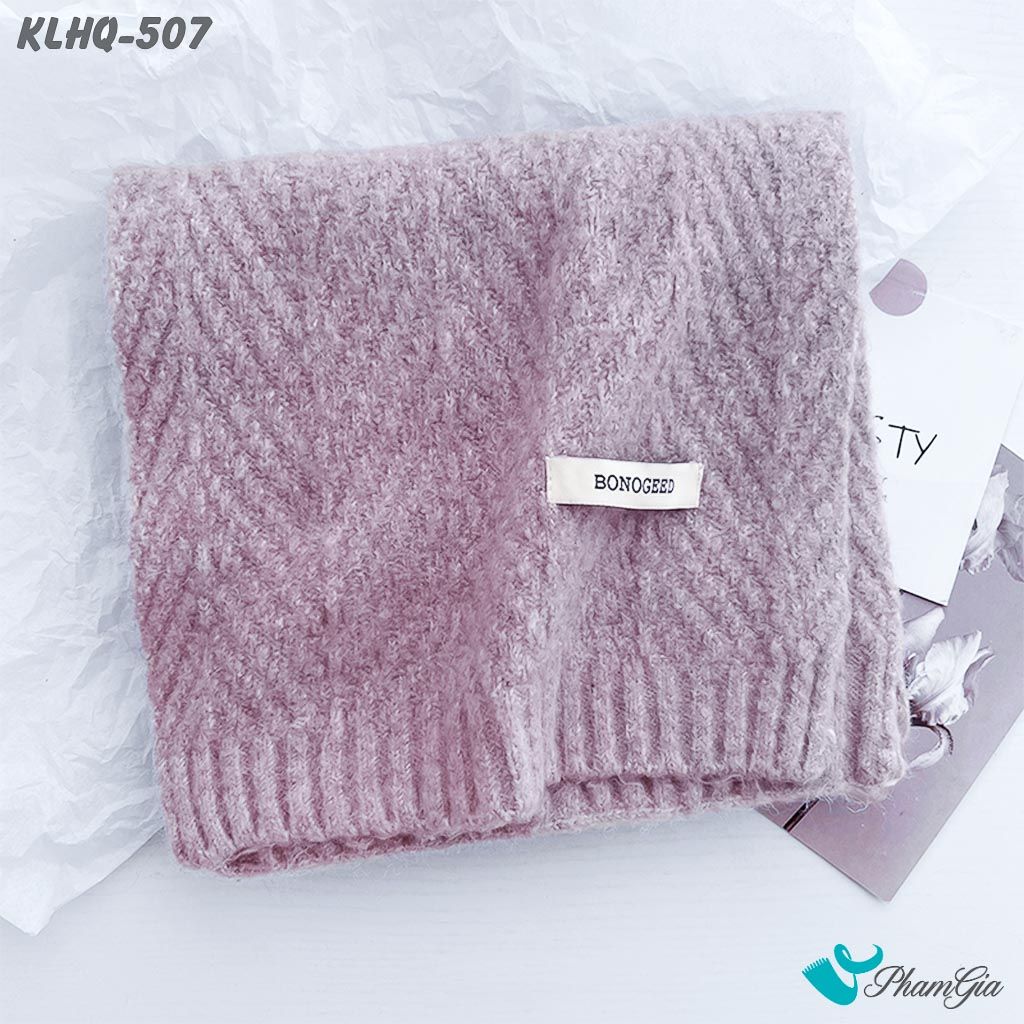 Khăn Choàng Len Siêu Mềm Giữ Ấm Phong Cách Hàn Quốc Màu Tím Nho (KLHQ507)