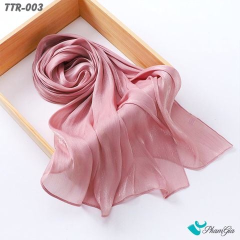 Khăn Choàng Tằm Gân Đơn Sắc Cao Cấp Màu Hồng Ruốc (TTR003)