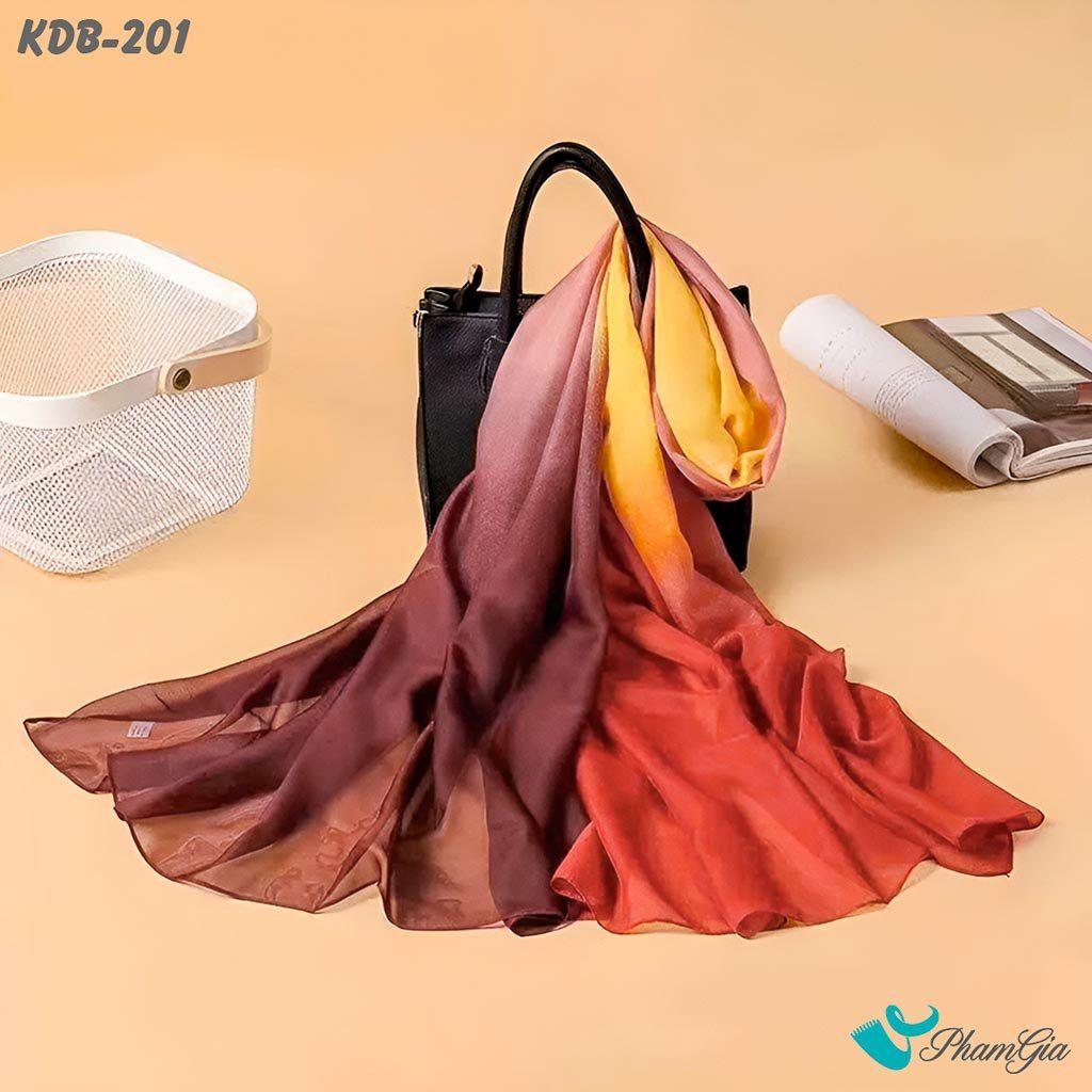 Khăn Choàng Voan Đi Biển Phối Màu Ombre Quyến Rũ (KDB201)
