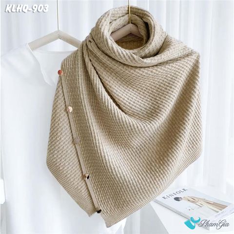 Khăn Len Giữ Ấm Đa Năng Phong Cách Hàn Quốc Cao Cấp Màu Beige
