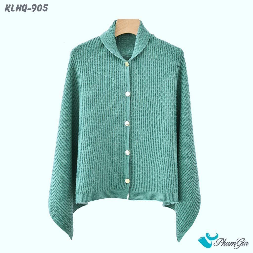 Góc Thẳng Khăn Len Giữ Ấm Đa Năng Phong Cách Hàn Quốc Cao Cấp Màu Xanh